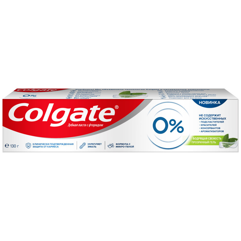 Зубная паста Colgate 0% перечная мята, 130г — фото 3