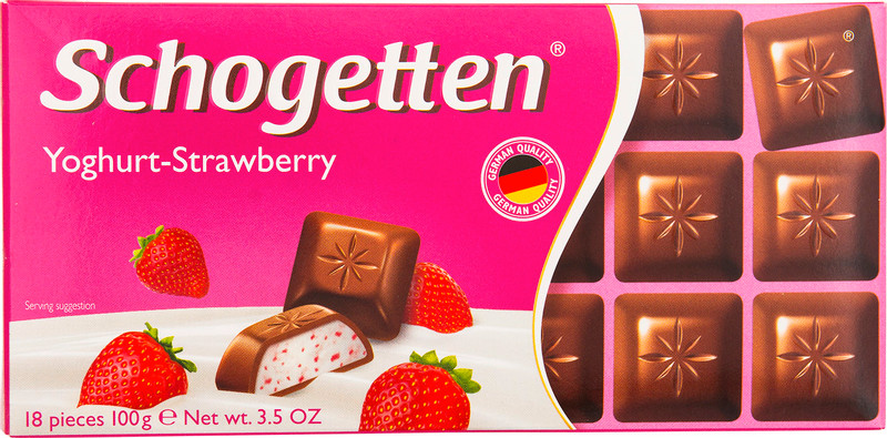 Шоколад Schogetten Клубничный йогурт, 100г — фото 1
