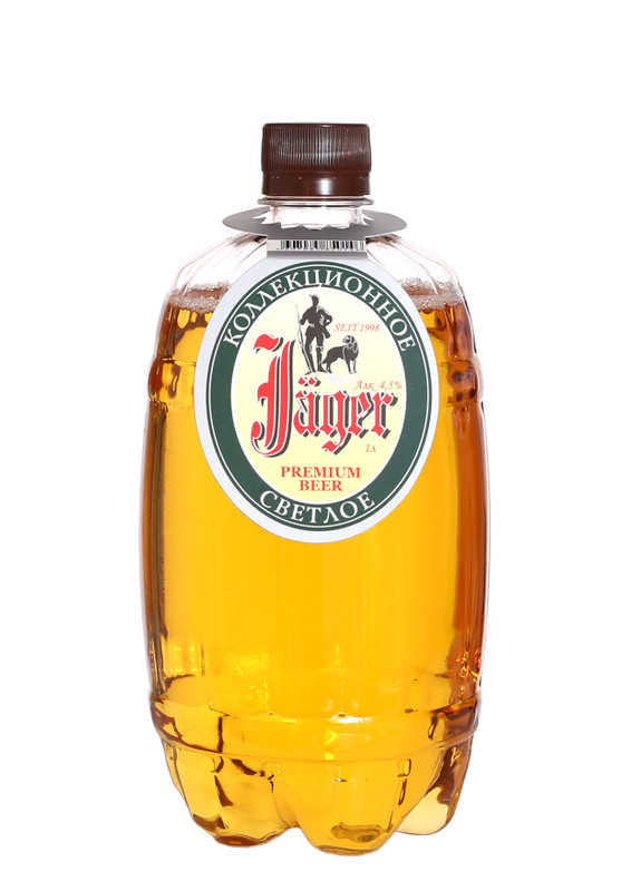 Пиво Jager Коллекционное светлое фильтрованное 4.5%, 1л