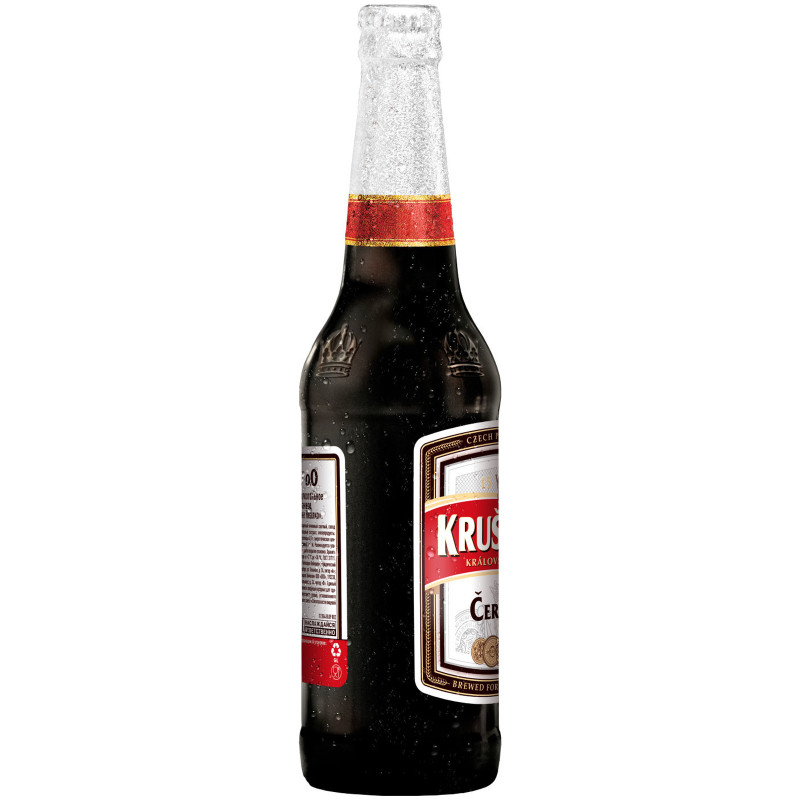 Пиво безалкогольное Krusovice Черне неалко тёмное 0.3%, 450мл — фото 1