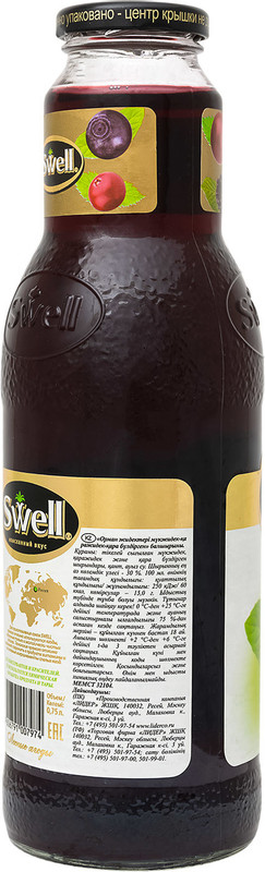 Нектар Swell клюква-черника-ежевика, 750мл — фото 3