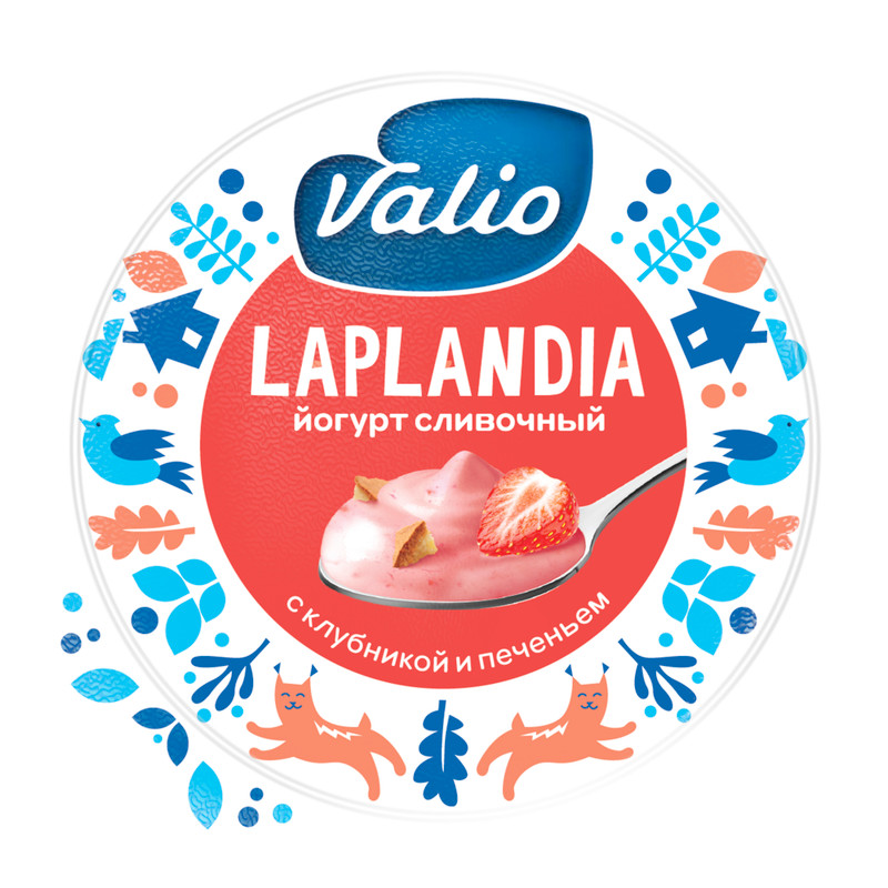 Йогурт Viola Сливочный клубника-кусочки печенья 7%, 180г — фото 3