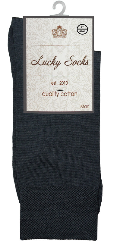 Носки Lucky Socks мужские чёрные р.27 НММ-0001