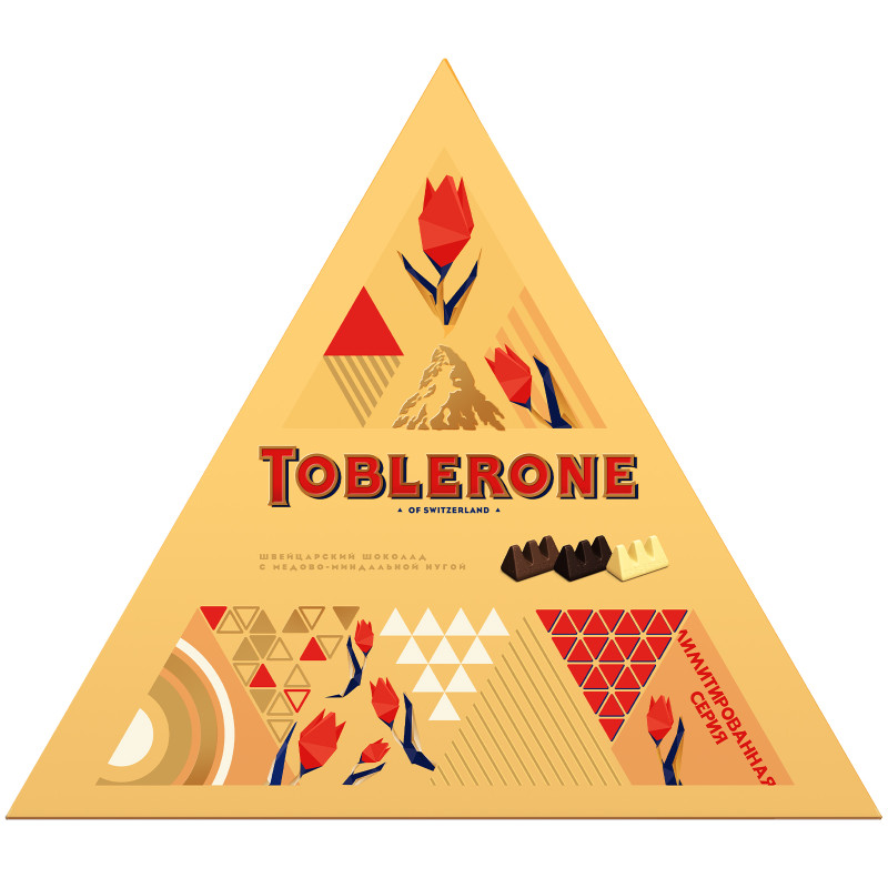 Шоколад швейцарский Toblerone ассорти с медово-миндальной нугой, 120г — фото 1