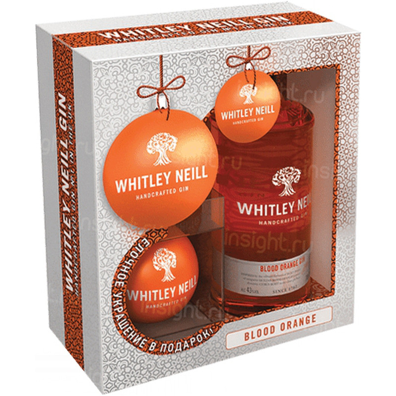 Настойка полусладкая Whitley Neill Blood Orange Gin в подарочной упаковке 43%, 700мл + ёлочное украшение — фото 2