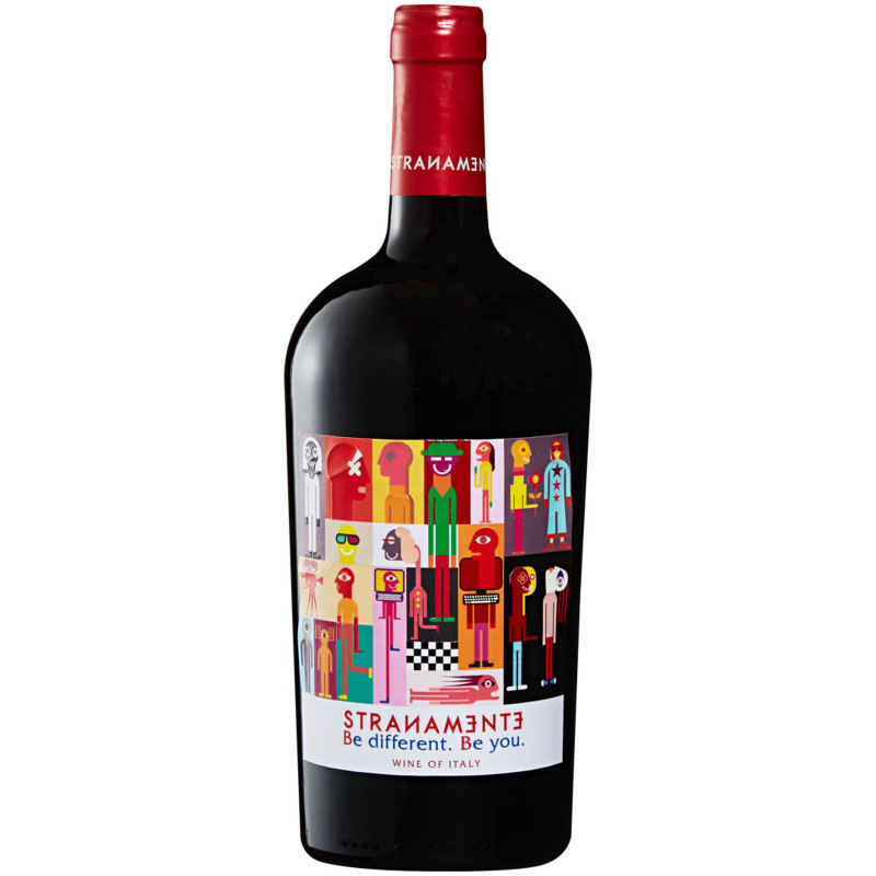 Вино ординарное Странаменте полусухое красное, 750мл