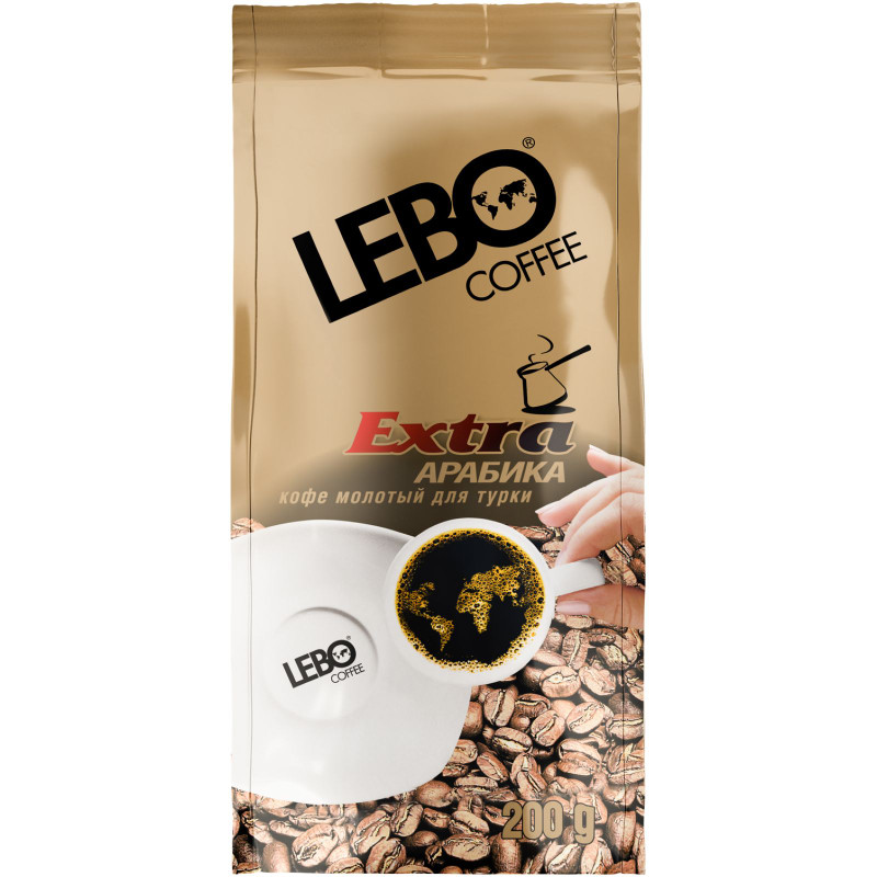 Кофе Lebo Extra арабика молотый, 200г - купить с доставкой в Москве в Перекрёстке