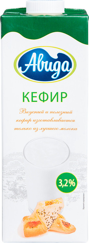 Кефир Авида 3.2%, 1л — фото 1