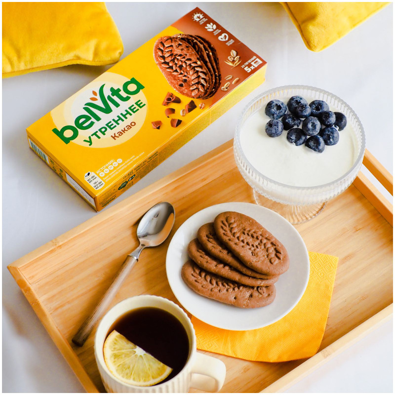 Печенье Belvita Утреннее витаминизированное с какао, 225г — фото 6