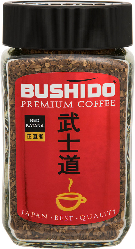 Кофе Bushido Red Katana натуральный растворимый сублимированный, 100г — фото 1