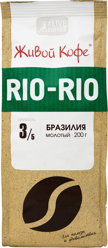 Кофе Живой Кофе Rio-Rio молотый, 200г — фото 2
