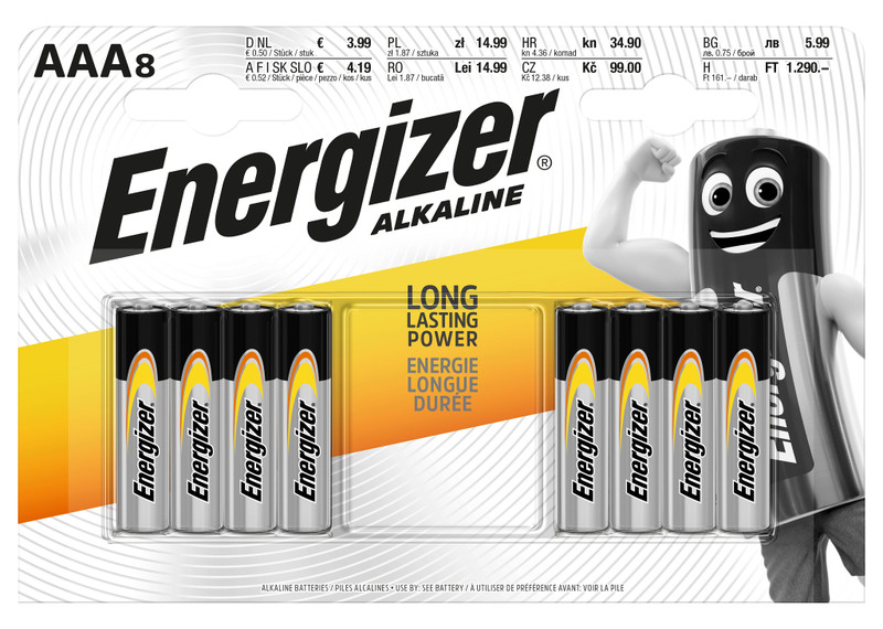 Батарейка Energizer Alkaline Power ААА/LR-03, 8шт