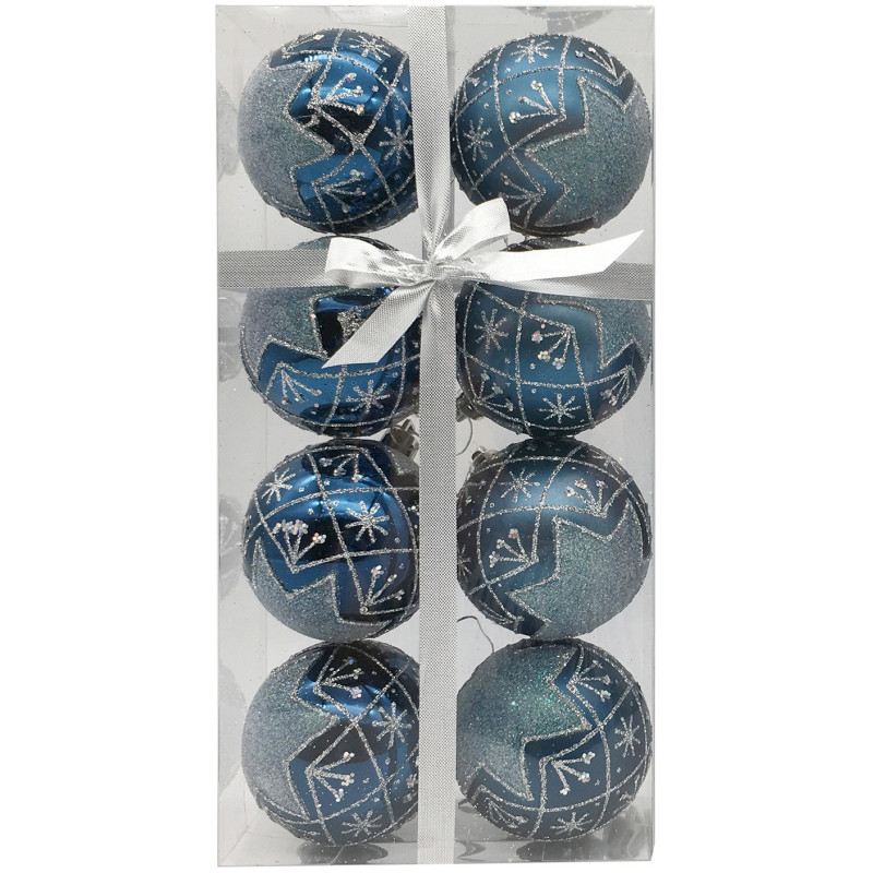 Набор шаров ёлочных синие HV6008-0911A540 HV6008-1542A540, 8шт — фото 3