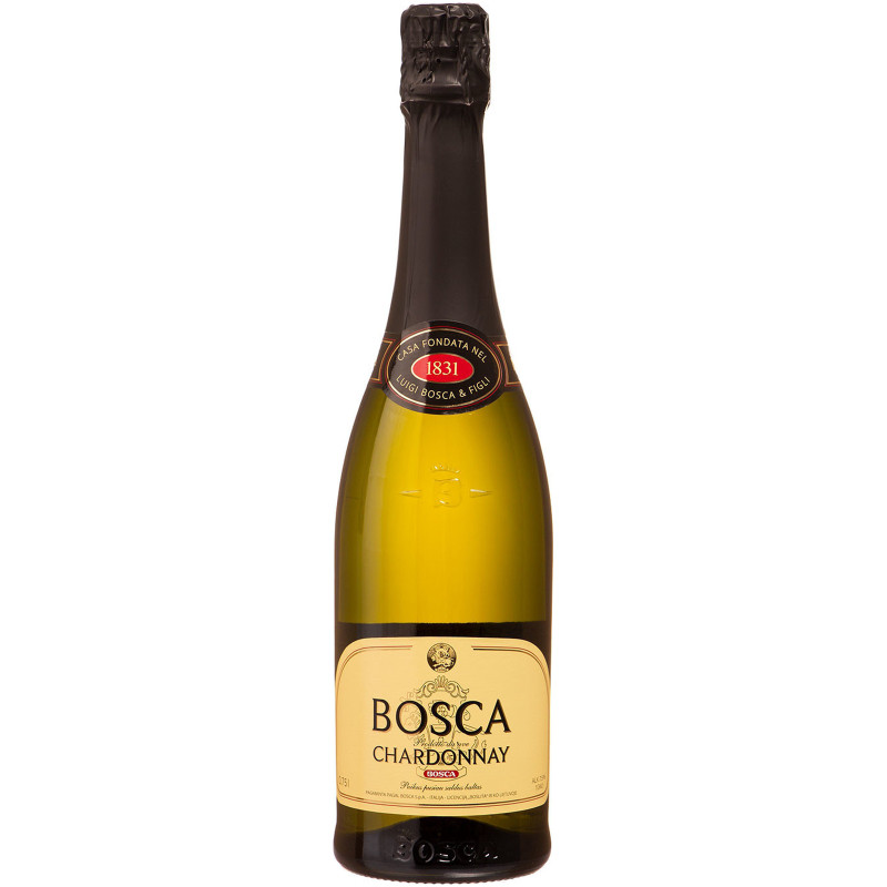 Напиток винный игристое Bosca Шардоне белый полусладкий 7.5%, 750мл