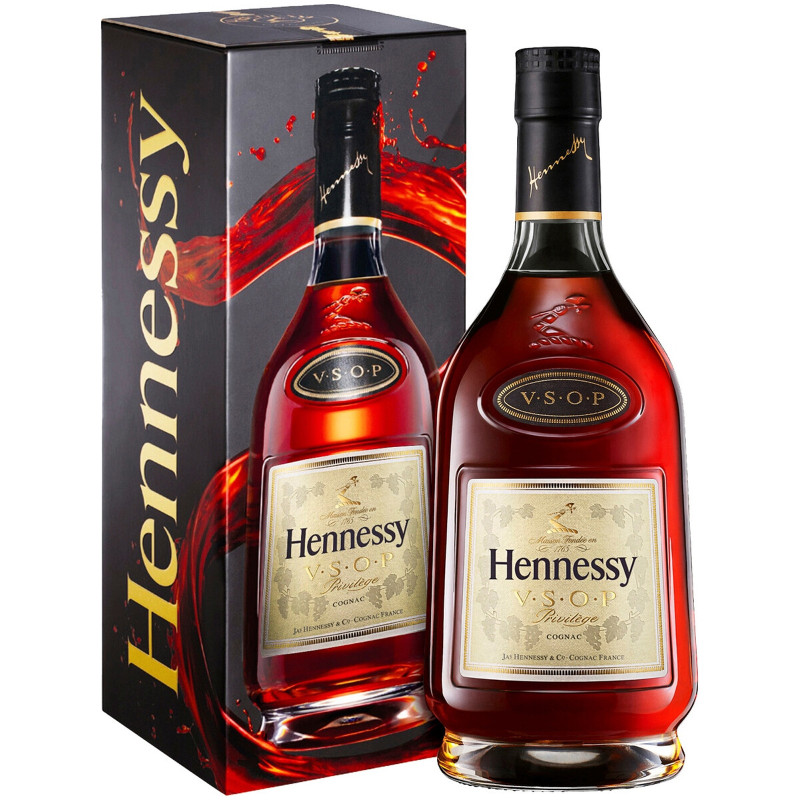 Коньяк Hennessy VSOP Privilege 40% в подарочной упаковке, 700мл + 2 бокала — фото 1