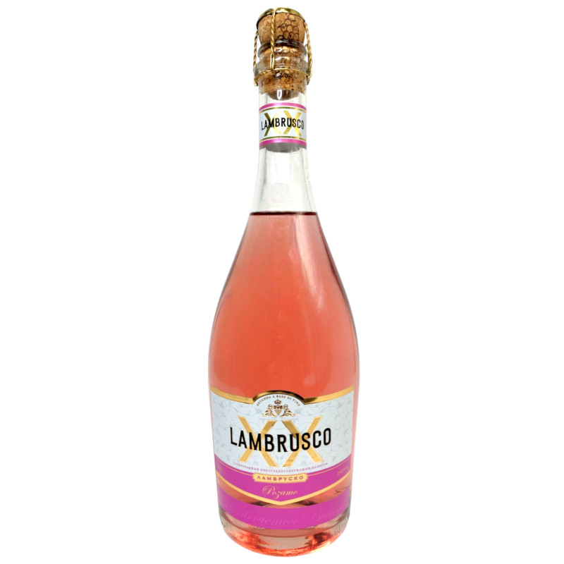 Напиток газированный виноградосодержащий Lambrusco Rosato 8.5%, 750мл