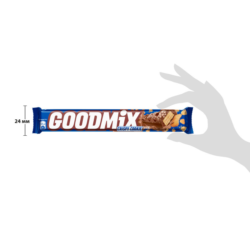 Конфета Goodmix Crispy Cookie Taste печенье с вафлей, 47г — фото 6
