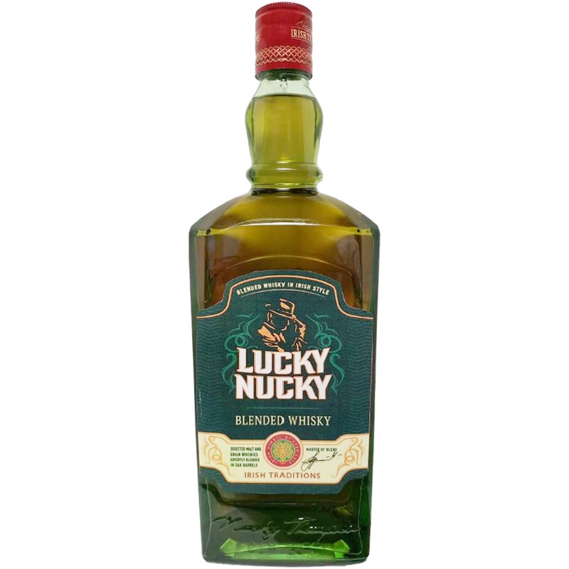 Виски Lucky Nucky купажированный 3 лет оригинальный 40%, 700мл + Кола Sunbel, 450мл