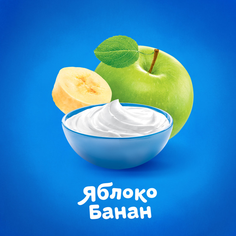 Творог фруктовый Агуша Яблоко-Банан 3.9% с 6 месяцев, 100г — фото 2