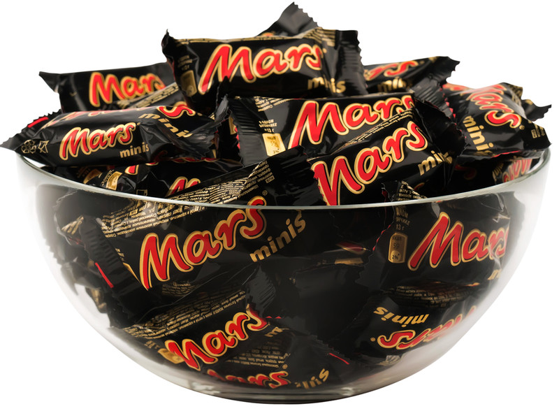 Шоколадный батончик Mars Minis с нугой-карамелью — фото 1