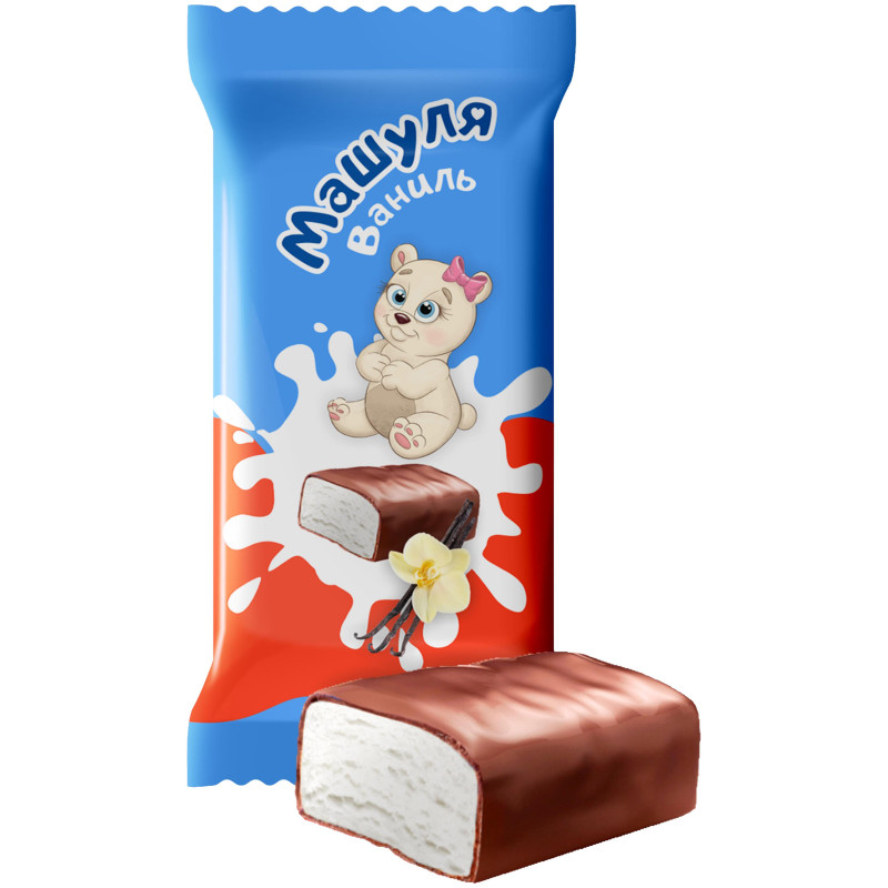 Конфеты Машуля Суфле глазированные в молочном шоколаде с ароматом ванили — фото 1