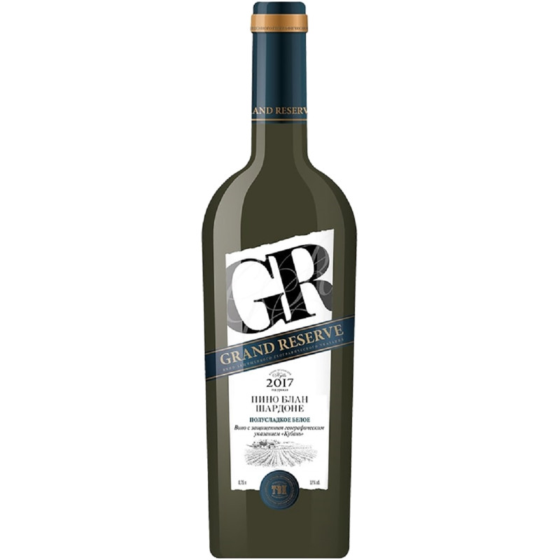 Вино Пино Блан-Шардоне белое полусладкое 11%, 750мл