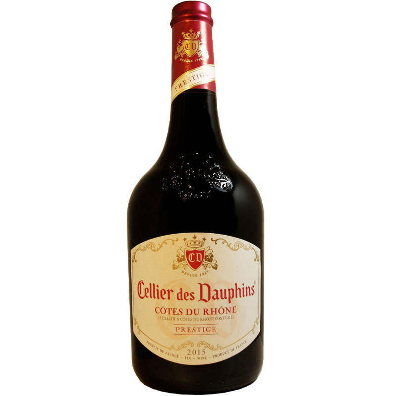 Вино Cellier des Dauphins Cotes du Rhone Престиж Руж красное сухое 13%, 750мл