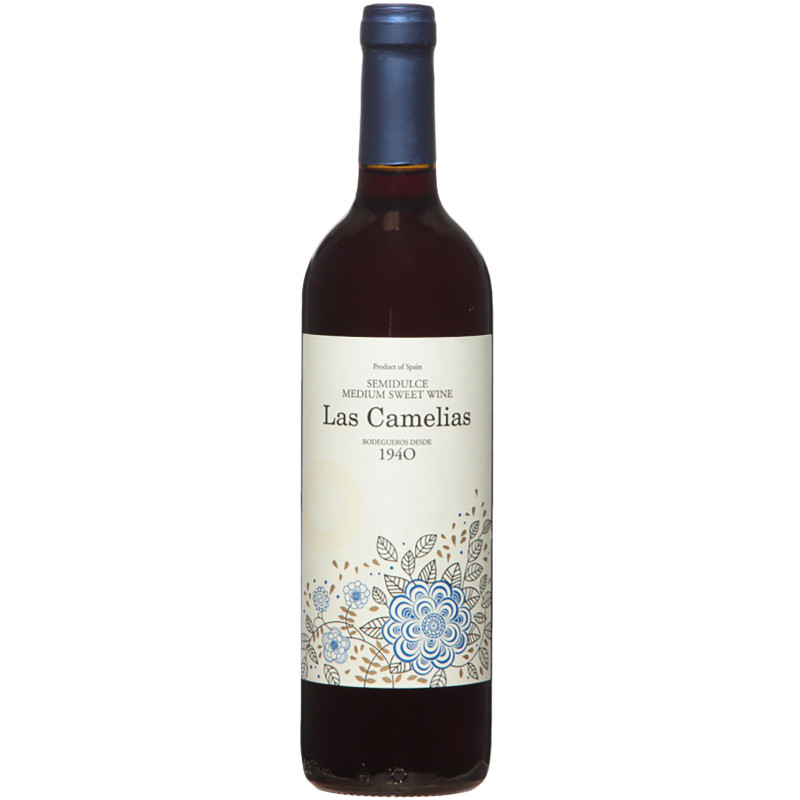 Вино Las Camelias красное полусладкое 11%, 750мл