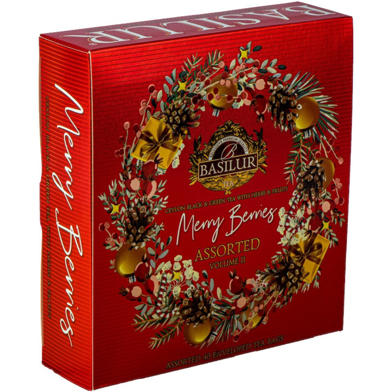 Чай Basilur Merry Berries Том II Ассорти чёрного и зелёного чая, 40х1.8г