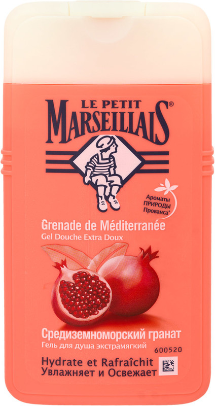 Гель Le Petit Marseillais для душа Средиземноморский гранат, 250мл — фото 2