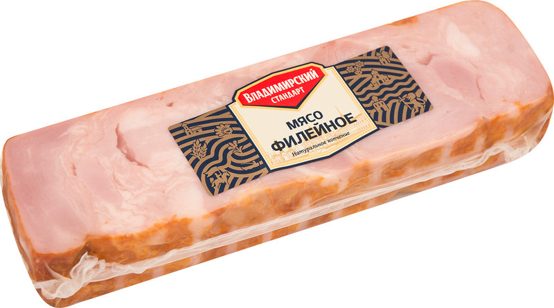 Мясо свиное Владимирский стандарт Филейное варёно-копчёное категория В, 350г — фото 1