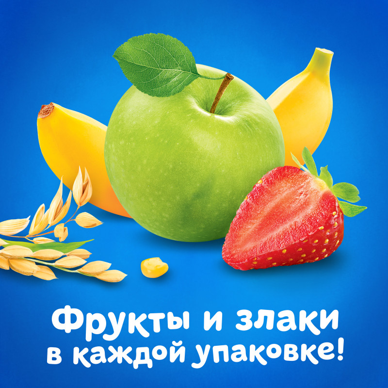 Пюре Агуша яблоко-банан-клубника-злаки с 6 месяцев, 90г — фото 4