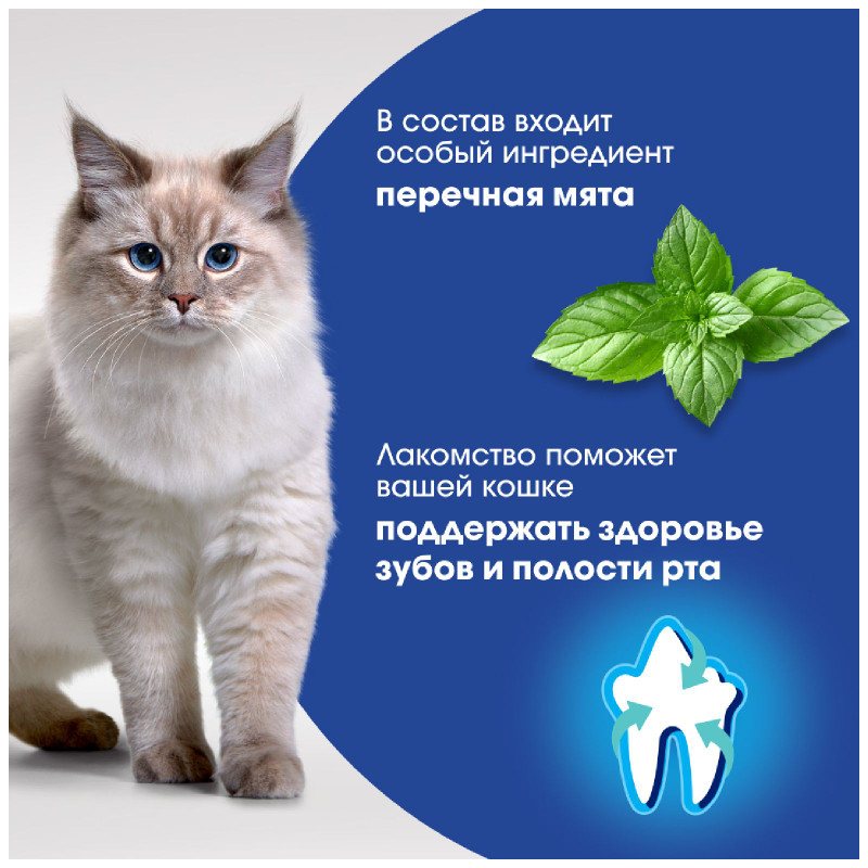 Лакомство Perfect Fit Oral Care для здоровья зубов и полости рта с курицей и добавлением мяты для кошек, 50г — фото 3