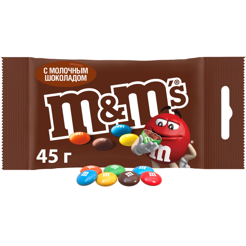 Конфеты M&M's драже c молочным шоколадом, 45г — фото 1