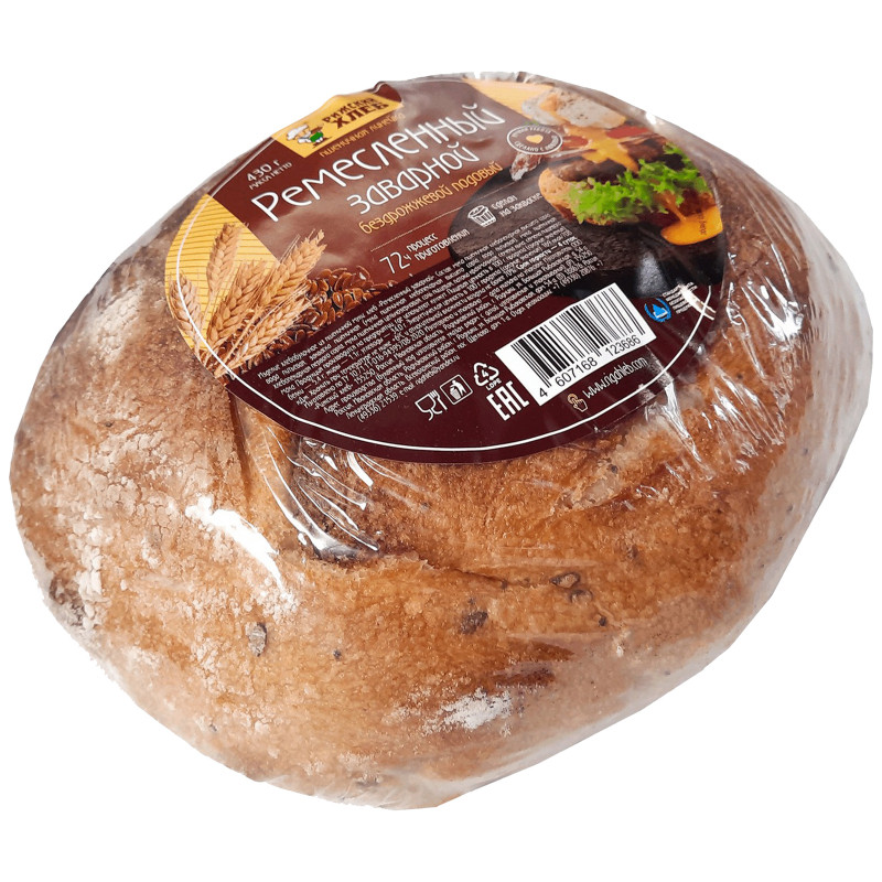 Хлеб Рижский Хлеб Ремесленный заварной из пшеничной муки, 430г