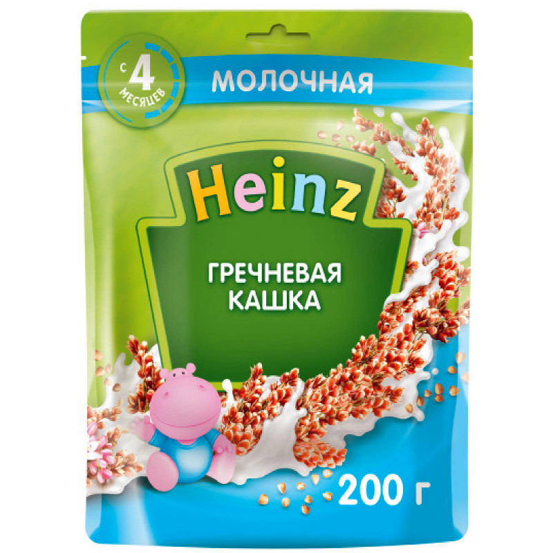 Каша Heinz молочная сухая гречневая с Омега 3, 200г