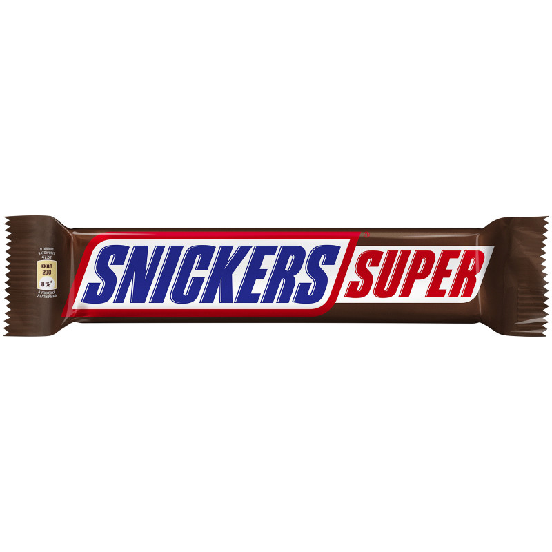 Батончик шоколадный Snickers Супер из нуги карамели и арахиса, 80г — фото 3