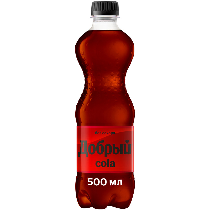 Напиток безалкогольный  Добрый Кола без сахара сильногазированный, 500мл — фото 1