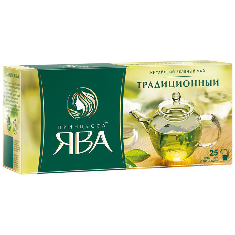 Чай Принцесса Ява Традиционный зелёный в пакетиках, 25х2г — фото 2