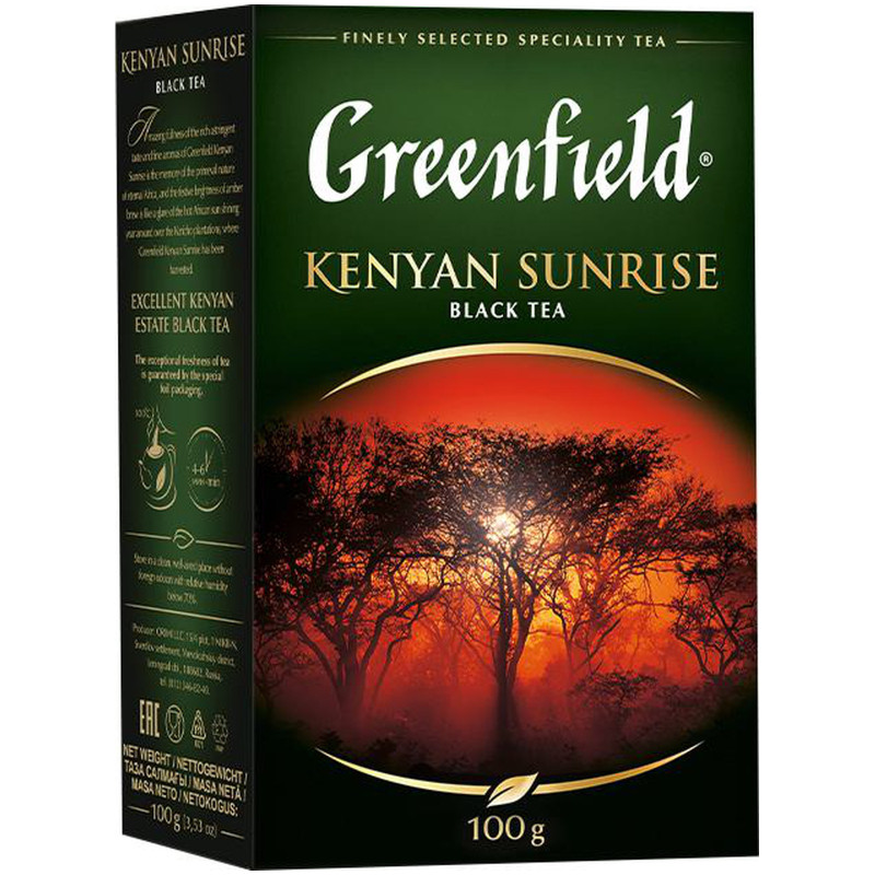 Чай Greenfield Kenyan Sunrise чёрный байховый, 100г — фото 2
