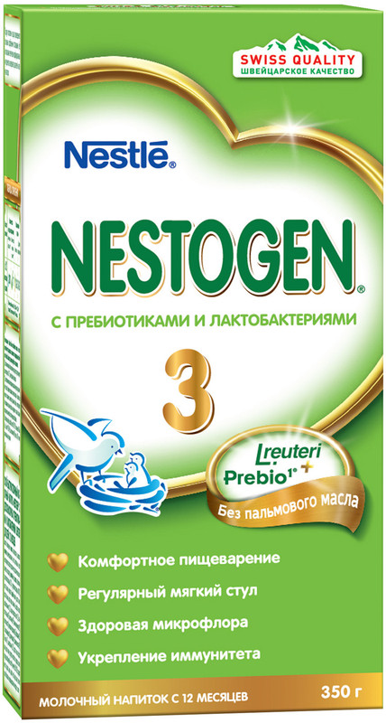 Напиток Nestogen 3 Детское молочко сухой молочный с пребиотиками, 350г