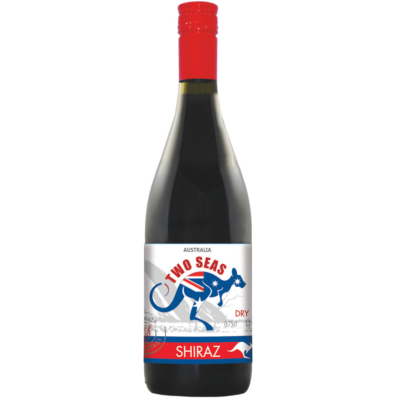 Вино Two Seas Шираз красное сухое 11-13%, 750мл