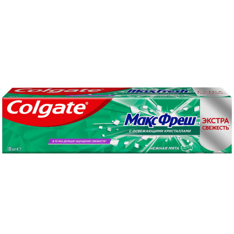 Зубная паста Colgate Макс Фреш Нежная мята с освежающими кристаллами для защиты от кариеса, 100мл — фото 1
