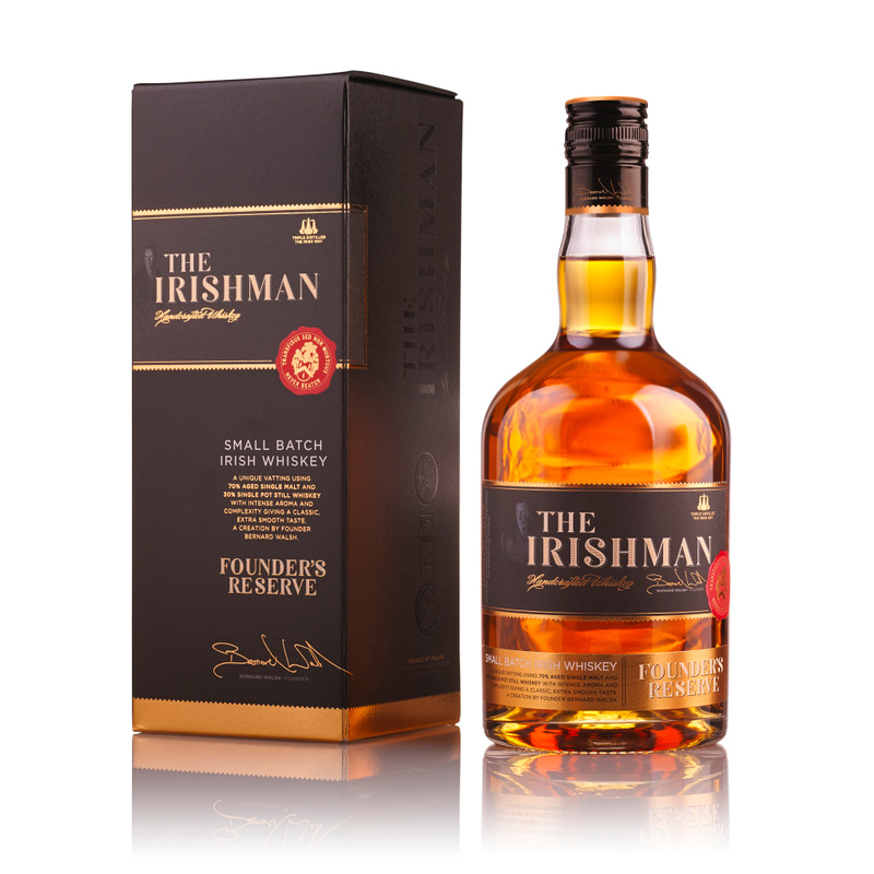 Виски The Irishman Фаундерс Резерв 40% в подарочной упаковке, 700мл