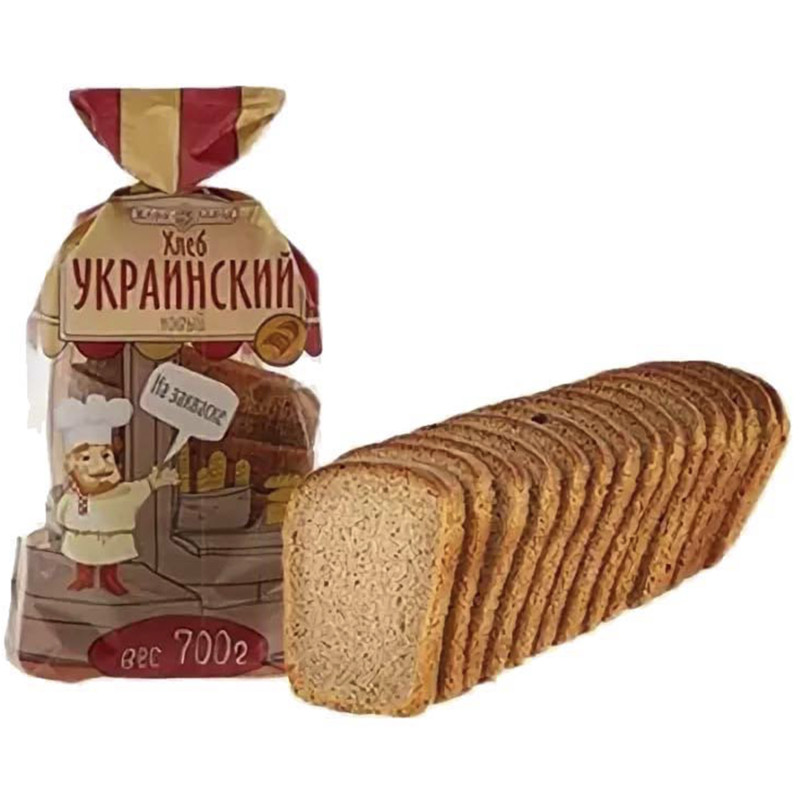 Хлеб Хлебозавод №28 Украинский новый подовый нарезка, 700г