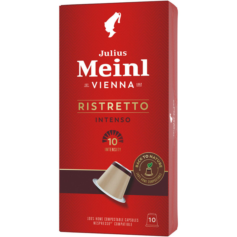 Кофе в капсулах Julius Meinl Ristretto Intenso натуральный жареный молотый, 10х5.6г