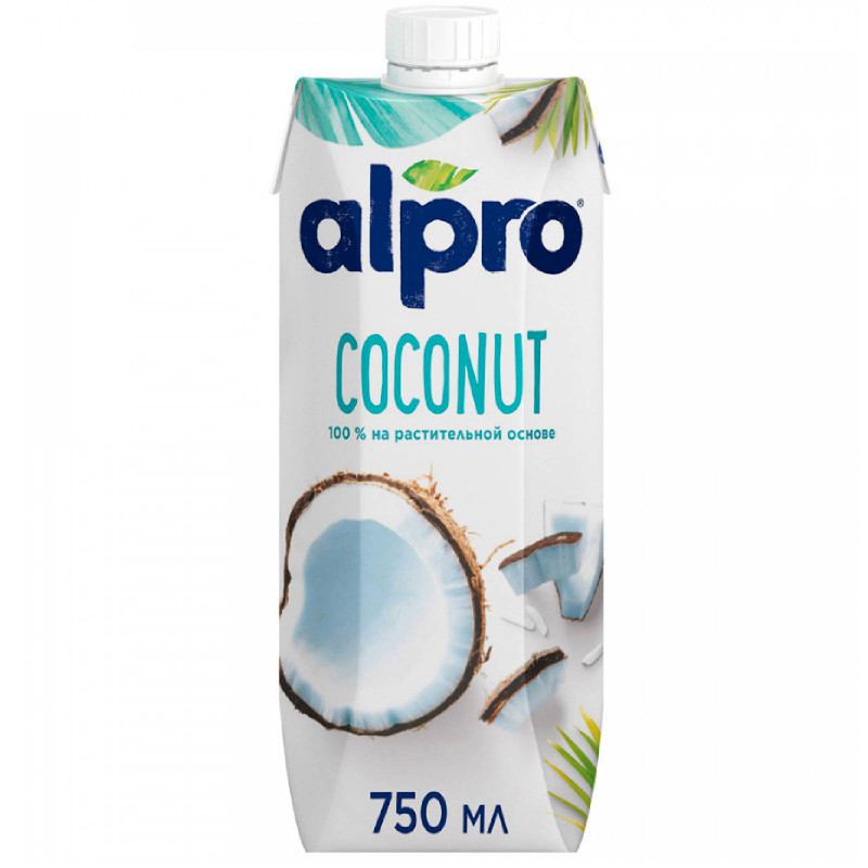 Напиток кокосовый Alpro Coconut с рисом обогащённый ультрапастеризованный, 750мл