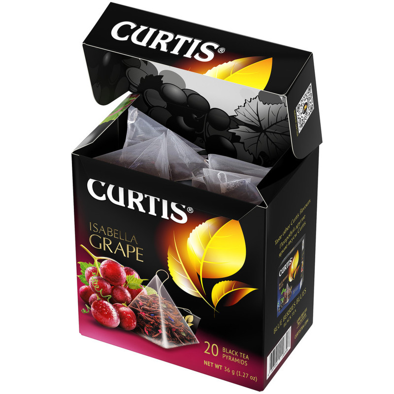 Чай Curtis Isabella Grape чёрный в пирамидках, 20х1.8г — фото 3