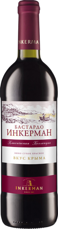 Вино Inkerman Бастардо красное сухое 9.5-13%, 750мл — фото 1