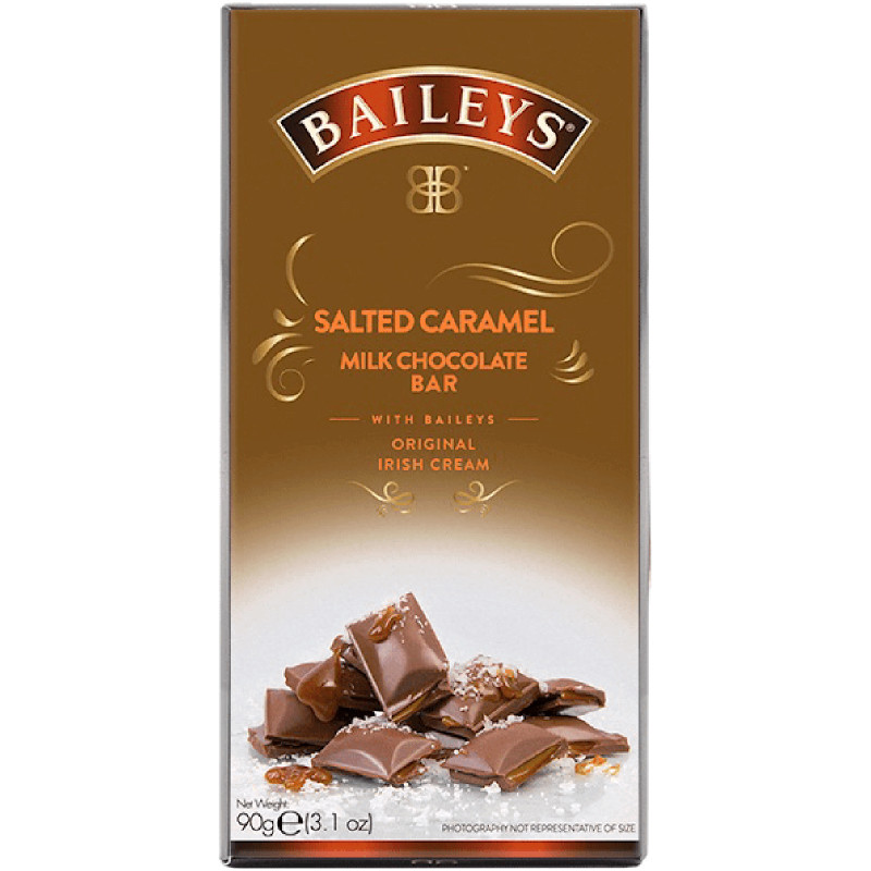 Шоколад Baileys молочный с оригинальным ирландским кремовым ликером и соленой карамелью, 90г — фото 1
